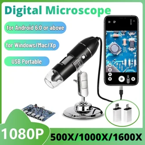 500X/1000X/1600X Digital Microscope Portable Electronic Microscope for Soldering LED Magnifier Mobile Phone Repair Tools