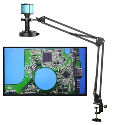 55MP 48MP 4K 1080P HDMI USB Video Camera Kính Hiển Vi 1-130X Vô Cực Xa C Mount Ống Kính Đèn LED Để Thu Thập Hình Ảnh Kỹ Thuật Số