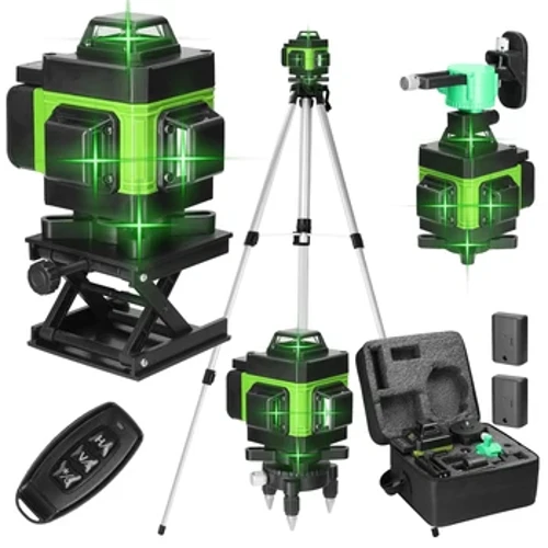 stativ/nivel en laser 16 linjer Laser profesional Nivå grön linje Självnivellerande 360 ​​autonivelant