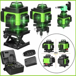 Livello laser 3D/4D 12/16 linea 3 ° Macchina di livellamento automatica Strumento di livellamento batteria ricaricabile USB Verticale Laser orizzontale Lev