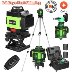 4D 16 satr/3D 12 chiziqli lazer sathi 3° o'z-o'zidan tekislanadigan USB qayta zaryadlanuvchi lityum batareyani gorizontal egilish chiziqlari bilan tekislash vositasi
