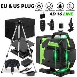 1.5m Tripod/16 Garis Tingkat Laser Garis Hijau SelfLeveling 360 Horizontal dan Vertikal Bangunan Profesional Mini Tingkat Laser