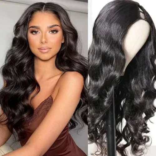 I-U V Ingxenye I-Wig Izinwele Zomuntu Umzimba Wave Amawigi Ezinwele Zomuntu No Shiya Ngaphandle Ama-Glueless Brazilian U Ingxenye Yezinwele Zomuntu Ama-Wave Wigs Abesifazane