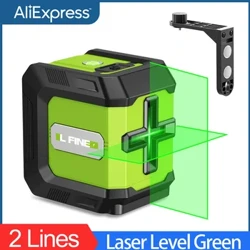 LFINE 2 setir Mini Professional lazer derejesi Öz-özüni tekizleýän ýaşyl şöhleler lazer keseligine we dikligine çyzykly lazer derejesi gurallary