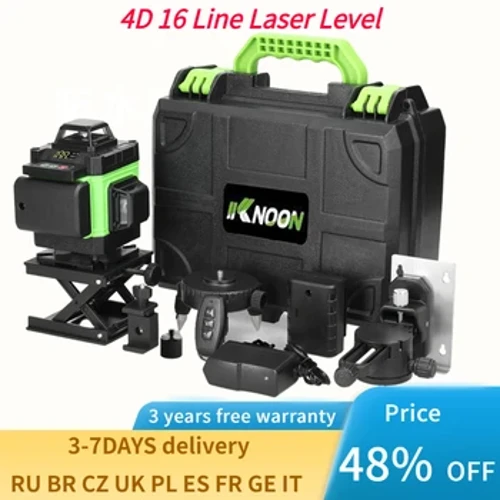 I-4D 16 Lines Laser Level Green Line Umugqa Oluhlaza 3° Ithuluzi Lokuzilinganisa I-Laser elizilinganisa 360 Ukuthuthukiswa Kwekhaya Lesitika Sodonga Lomhlaba Ovundlile