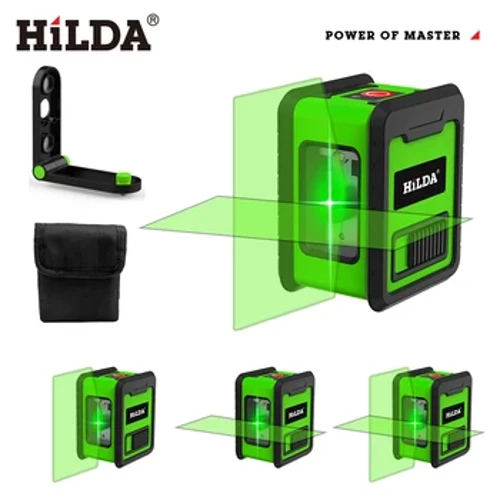 HILDA Misuratore di livello laser 2 linee Croce Verde Livello Laser Orizzontale e verticale Livello Laser Autolivellante лазерный уровень