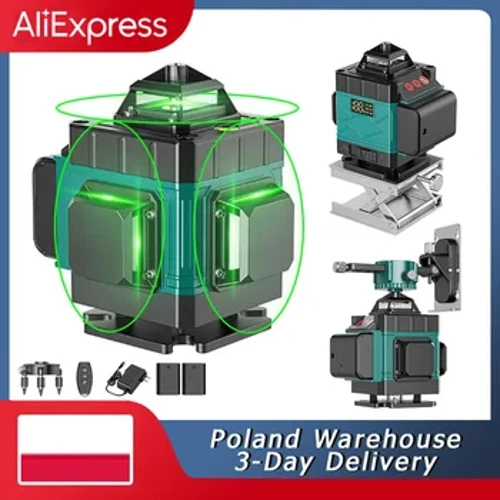 Lumină verde cu 16 linii Pozare automată de înaltă precizie 360 ​​Lipire pe perete Instrument nivel laser Instrumente de construcție a plăcilor