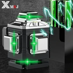 8/12/16 Linije 3D/4D laserska nibela Zelena linija Samonivelirajuća 360° vodoravna ＆ okomita križna moćna laserska nibela sa zelenom zrakom