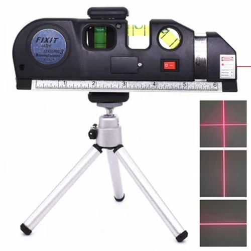 Strumento di misurazione delle linee trasversali standard regolabile con nastro di livello laser orizzontale verticale con treppiede