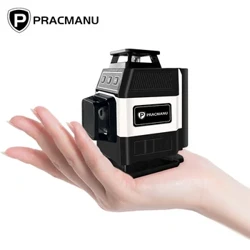 Pracmanu Mini 16 линии 4D ласерско ниво Зелени линии Самонивелирачки хоризонтални и вертикални моќни зелени зраци Ласерско ниво