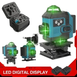 16 Lines 4D Laser Level Self-Leveling 360 Evundlile Futhi Eme mpo Isiphambano Esinamandla Ileveli Eluhlaza Enamandla Enebhethri engu-2