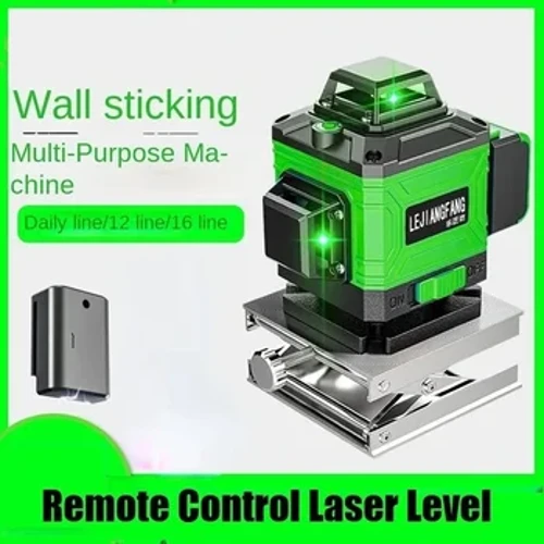 4D 16/12/8 Lines Laser Level 3° Självnivellerande USB Uppladdningsbart 3000mAh Lithium Battery Leveling Tool med horisontella lutningslinjer