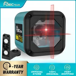 Decteam Livello Laser a Linea Trasversale Autolivellante 2 Linee Livello Orizzontale Verticale a Raggio Rosso con Staffa e Bersaglio per Strumenti Domestici Fai da Te