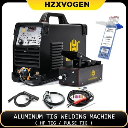 HZXVOGEN alumīnija maiņstrāvas/līdzstrāvas impulsu Tig 4 vienā metināšanas iekārta HVT250P MMA ARC stick metinātājs IGBT invertors HF TIG 2T 4T Soldador