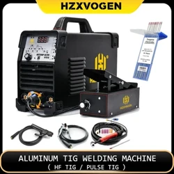 HZXVOGEN alumīnija maiņstrāvas/līdzstrāvas impulsu Tig 4 vienā metināšanas iekārta HVT250P MMA ARC stick metinātājs IGBT invertors HF TIG 2T 4T Soldador