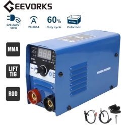 Geevorks Digital Welder Semi-Automatic 220V-240V Inverter Tig Argon Arc Gas-Less Mig Welder Synergy ხელის შედუღების მანქანა