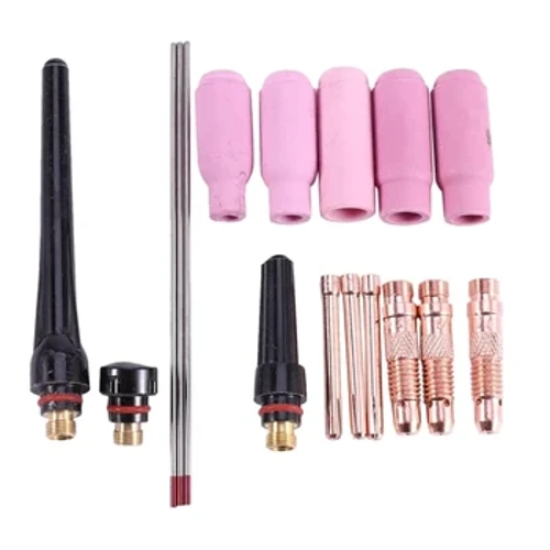 Na-upgrade na Welding Welder Torch Kit Accessories Argon Arc Welding Parts Kit Compact Size Ginamit para sa 17/18/26 Tig Welding