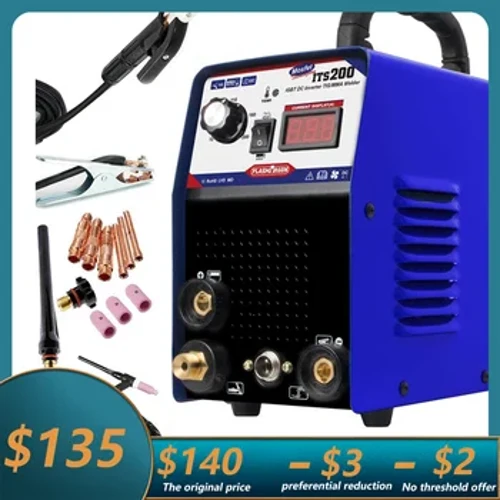 Plasmargon Welding Machine ITS200 Tig Welding Machine Argon Steel Arc Welding DC Inverter Tungsten Rod U'umea Masini 110V 220V