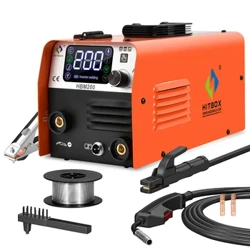 HITBOX 3 in1 HBM200 MIG Semi-aunoa Welding Machine me ka Gas Inverter MMA Arc MIG TIG Welder Synergy сварочный полуавтомат