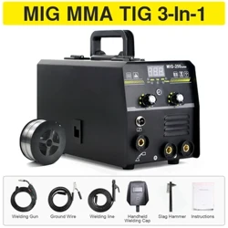 3 v 1 Mig MMA TIG neplinski varilni stroj 250 Super 220V varilna oprema Inteligentna prilagoditev IGBT inverterski varilec