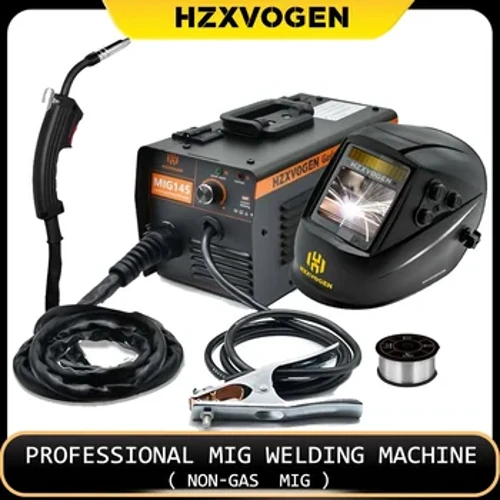 Máquina de soldagem semi-automática de HZXVogen não-gautomática MIG145 com fio 0,4-4mm para soldagem de ferro sem gás Mig Welder portátil