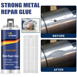 Perbaikan Logam Lem Magic Casting Adhesive untuk Keramik Batu Baja Tembaga Aluminium Casting Cetakan Lubang Pasir Retak Gandum Welding