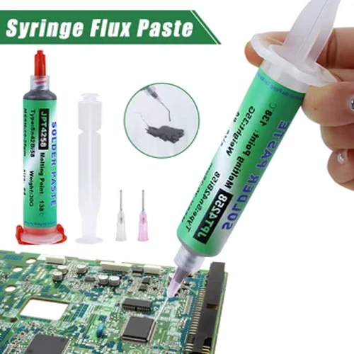 Sn42bi58 SMD-Schweißpaste, 138 °C, 183 °C, 217 °C, niedrige Temperatur, bleifreie Spritze, No-Clean-Lötpaste für iPhone-Reparatur, Lötpaste