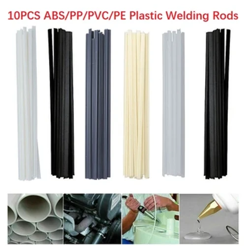 Hastes de soldagem de plástico abs/pp/pvc/pe, varas de soldagem para pistola de soldador de plástico, para-choque de carro, suprimentos de soldagem de reparo automático 20cm com 10 peças