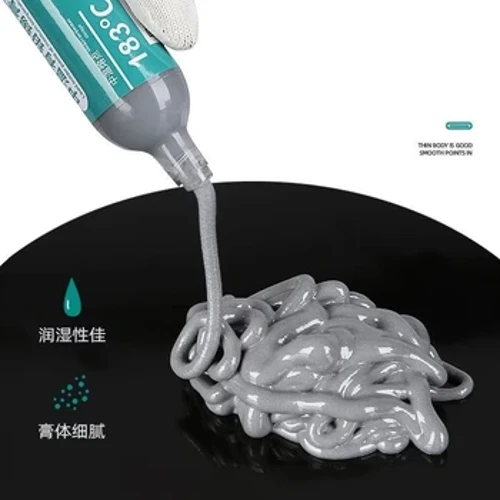 138 ℃ 183 ℃ 217 ℃ Haʻahaʻa Haʻahaʻa Lead-free Syringe ʻAʻohe Maʻemaʻe Solder Paste No Iphone Repair Led Sn42bi58 Smd Welding Paste
