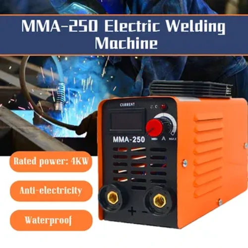 Peiriant Weldio Trydan MMA 4KW 20-250A Dyfais Weldio Mini Addasadwy Cartref Uniongyrchol Llawlyfr Cyfredol Metal Arc Trydan Weldiwr