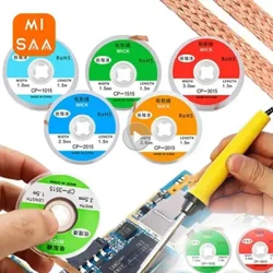 Dísoldering Braid Téip Táthú Copair Táthú Solder Remover 1/1.5/2.5/3/3.5/4mm Sreang Sádráil Wick Stáin Corda Luaidhe Flux Uirlis Deisithe BGA