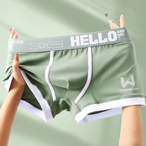 Herr Trosor Bomull BoxerShorts Herr Underkläder Herr Boxers Andas U Konvex Herrkalsonger Sexiga Plus Size