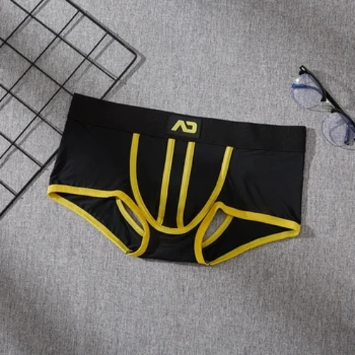 Thương Hiệu Thời Trang Quần Lót Lụa Nam Quần Sịp Boxer Quần Short Quần Co Giãn Hông Rỗng Đồng Tính Gợi Cảm Hợp Thời Trang Trẻ Quần Lót Nam Giới