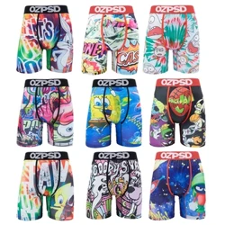 OZPSD Gợi Cảm Quần Lót Nam Võ Sĩ Cueca Quần Lót Nam Quần Lót Nam Boxershorts Plus Kích Thước Thoáng Khí In Hình Người Quần Sịp Boxer