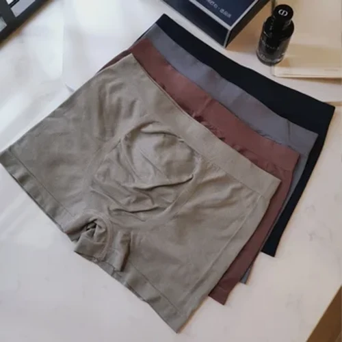 Erkek iç çamaşırı boksörler erkekler esneklik nefes gövde Boxer rahat dikişsiz adam katı külot şort külot