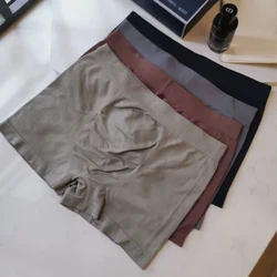 Herrunderkläder Boxers Herr Elasticitet Andningsbar Trunk Boxer Bekväm Seamless Man Solid Kalsonger Shorts Trosor