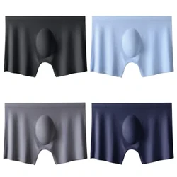 4 Cái/lô Nam Quần Lót Nam Ice Silk Liền Mạch Gợi Cảm Chắc Chắn Cực Thoáng Khí Quần Lót Boxer Nam Quần Lót Boxershorts