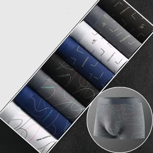 8Pcs/Lot o tamaloloa Sexy Underwear Boxer Shorts Milk Silk Soft Comfort Ie Ie Lomi Fa'amanava Antibacterial Tama'i Pu'upu'u.