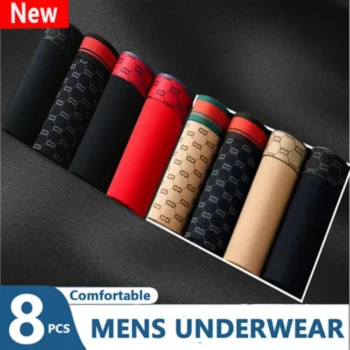 8 PZ/lote Gizonezkoen galtzontziloak BoxerShorts Kotoizko Gizonezko barruko arropa Boxeoi erosoak Gizonezko galtzontzilo transpiragarriak Tamaina handia 5xl 6xl