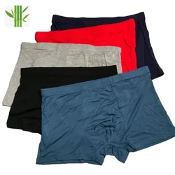 Színes Ultra Puha Kényelmes Bambuszszálas Fehérnemű Férfi Boxer kék Lélegző Alsónadrág Férfi Méret XL-6XL 7XL Tömör Calzoncillos