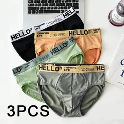 3PCS spodnje hlače Mehke moške hlačke Sports Personality Boksarice Zračne Large Size Panties Briefs for Moško spodnje perilo T Underwears