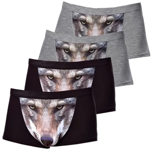 4pcs / lot Möjek erkek erkek boksçy gysgaça gysgaça gülkünç erkek eşikler Modal ýumşak erkekleriň içki eşikleri 3D bulge halta boksçylary