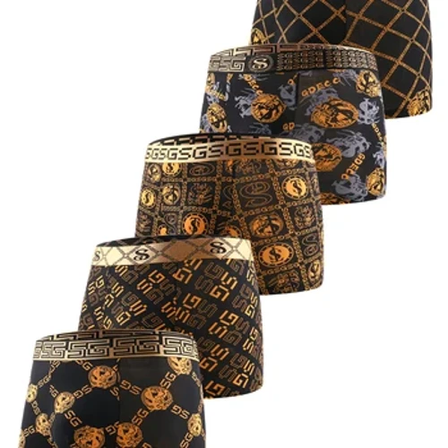 Ropa interior para hombre, calzoncillos tipo bóxer de estilo fino, transpirables, antibacterianos, de secado rápido, con estampado de tendencia, para verano