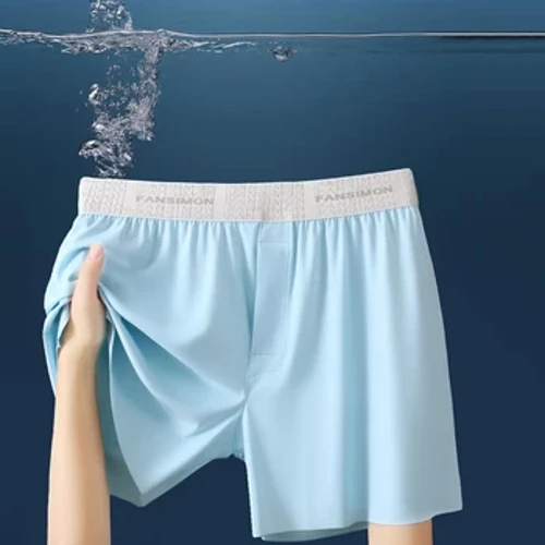 Nam Ice Silk Quá Khổ Lỏng Lẻo Chắc Chắn Giữa Tăng Mềm Quần Short Ngắn Gọn Túi Quần Lót Quần Lót Quần Lót Thoáng Khí Nam Boxer