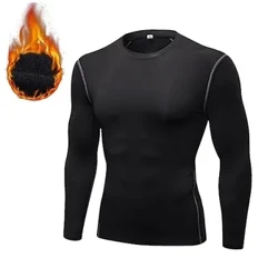 Canottiere da uomo Intimo termico In pile sottile Compressione elastica Fitness per abbigliamento invernale