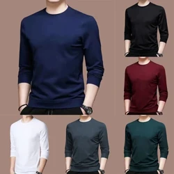 Erkekler, tötänleýin inçe uzyn ýeňli futbolka, aşaky köýnekli bluzka myşsasy işjeň eşikler Pullover iň ýokary türgenleşik tee