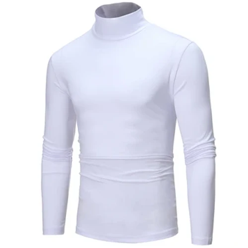 Casual Termounderkläder för män Slimma turtleneck-tröjor Långärmade enfärgade basic Toppar T-shirt undertröjor Pullover man kläder