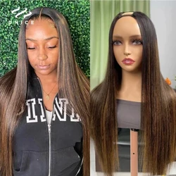 I-Unice Hair Gqamisa I-Straight U Part Wig FB30 Umbala Wezinwele Zomuntu Amawigi E-Brazilian Straight Wig Glueless Amawigi Abesifazane Izinwele Zomuntu