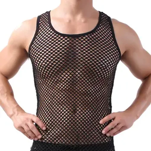 Erkekler geýýän geý geýim geýimleri, neýlon mesh köýnek