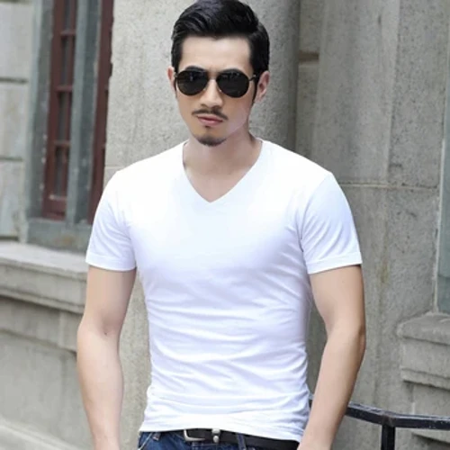 Erkaklar uchun qisqa yengli Slim Fit yelek Gimnastika zali kundalik yeleklari Bodibilding uchun fitnes futbolkalari Yuqori sifatli paxtadan yasalgan muskulli atletlar